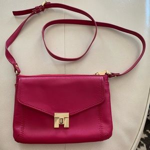 Tommy Hilfiger Crossbody Pink Handbag Minimalist Purse Shoulder Bag Classic